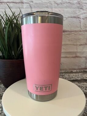 Yeti Pink Stainless Steel Travel Tumbler